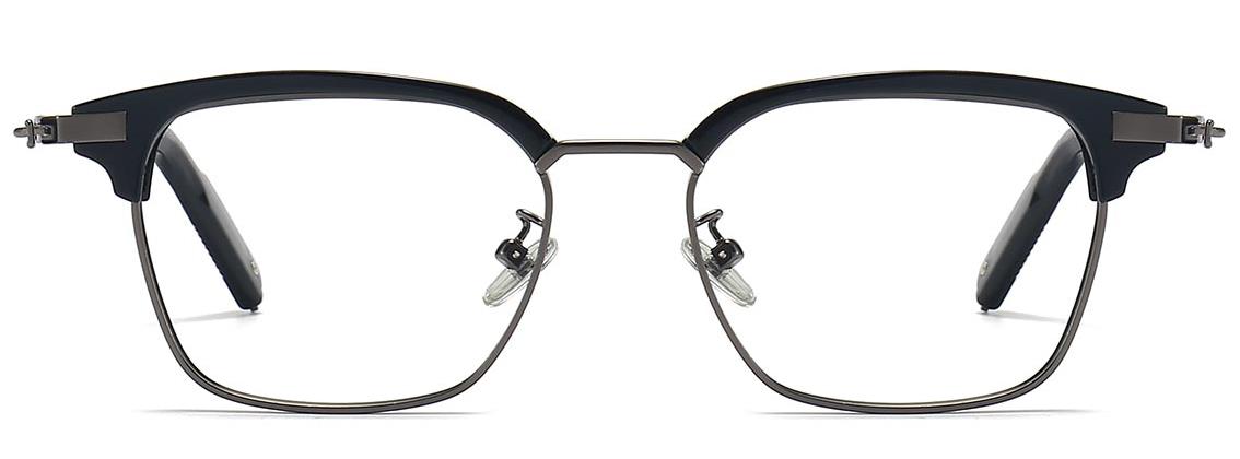 Olalla: Rectangle Black Glasses