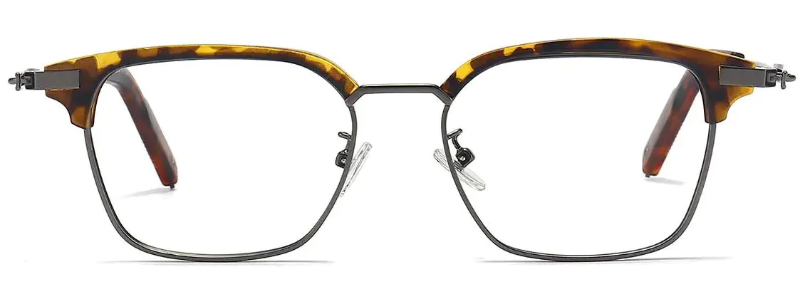 Olalla: Rectangle Gun-Tortoiseshell Glasses
