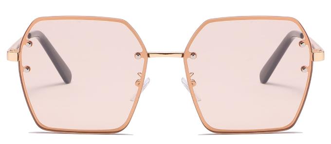 Lincoln: Square Champagne Sunglasses