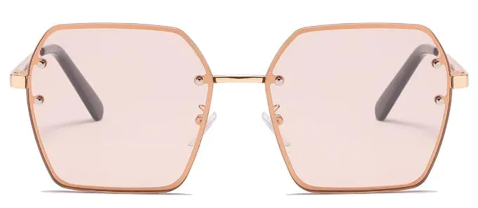 Lincoln: Square Champagne Sunglasses