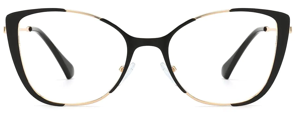 Aiyana: Square Black Glasses