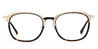 Gold Tortoiseshell Aurora - Square Glasses
