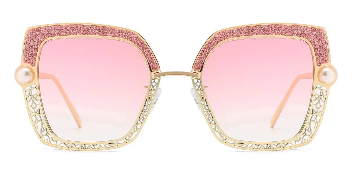 Square Pink Sunglasses for Women