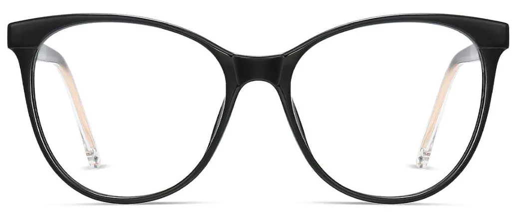 Elizaveta: Oval Black Glasses