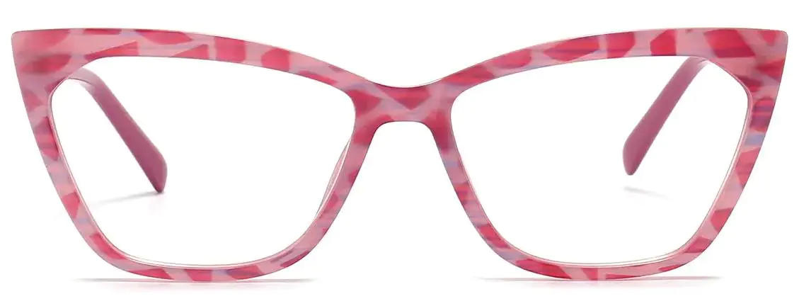 Mariska: Cat-eye Pink/Tortoiseshell Glasses