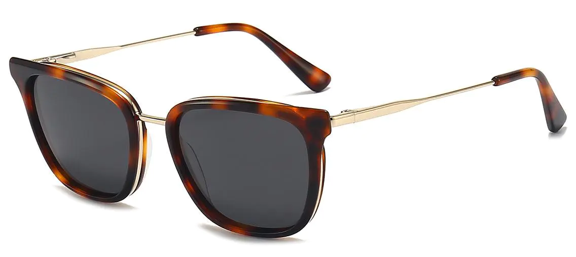 Tylee: Square Tortoiseshell/Grey Sunglasses