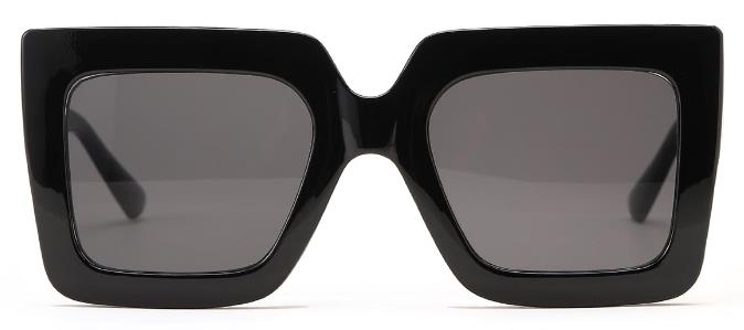 Eleanor: Square Black/Grey Sunglasses