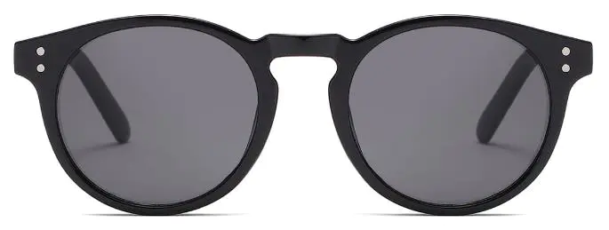 Jacob: Round Black Sunglasses