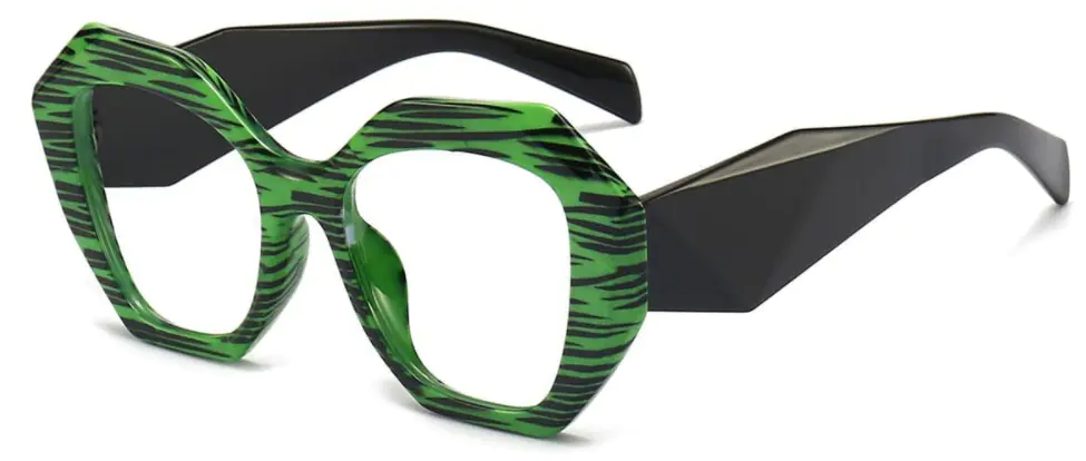 Square Emerald Eyeglasses for Women