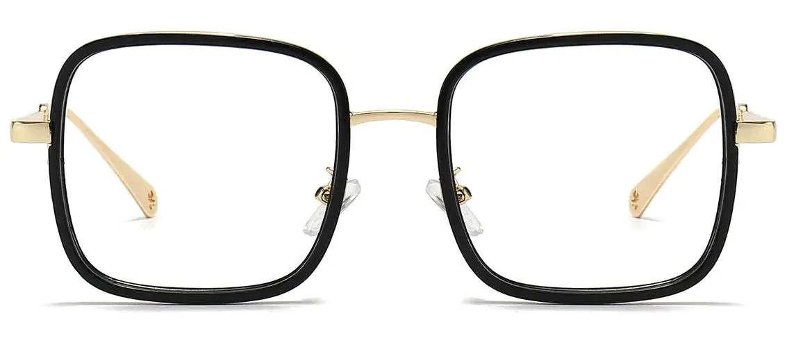 Lillian: Square Black Glasses