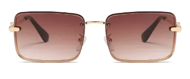 Rectangle Gradient-Brown Sunglasses For Men and Women