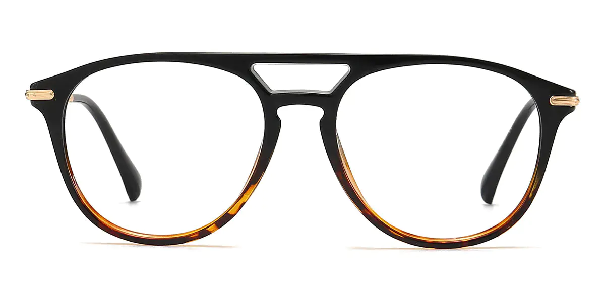 Aviator Black-Tortoiseshell Glasses for Men