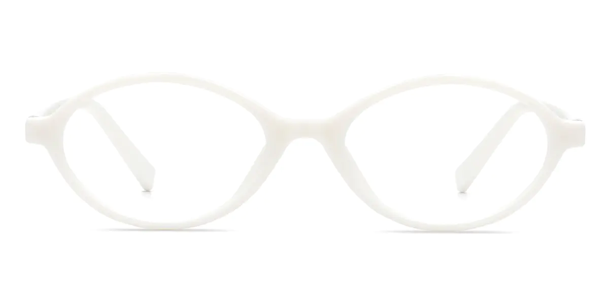 Oval White Glasses for Women and Men