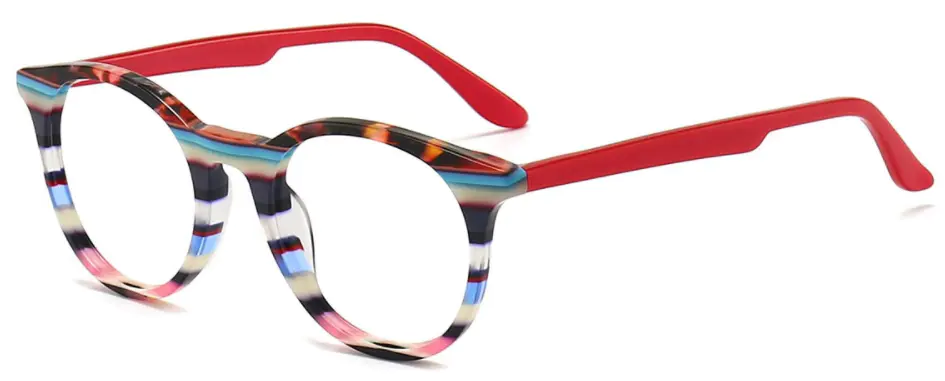 Round Red Eyeglasses for Women and Men