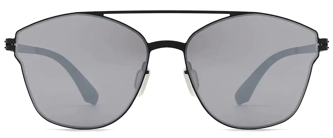 Adnan: Aviator Black/Grey Sunglasses