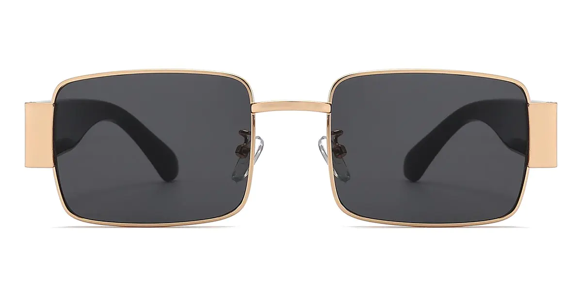 Square Gold/Grey Prescription Sunglasses for Men