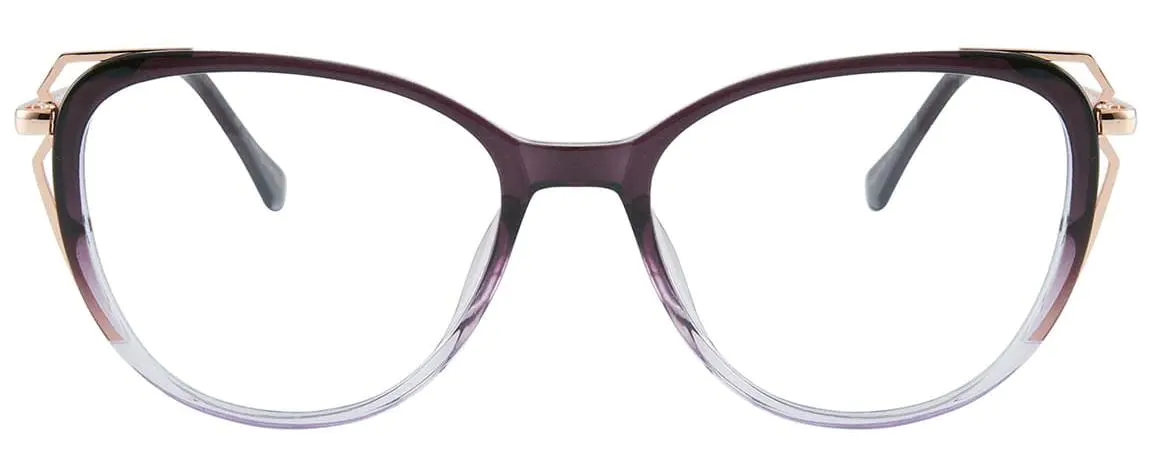 Airlia: Oval Purple Glasses