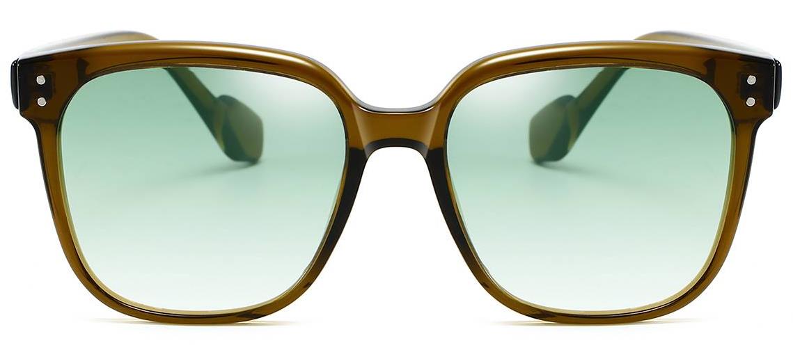 Krue: Square Olive/Gradual-Green Sunglasses