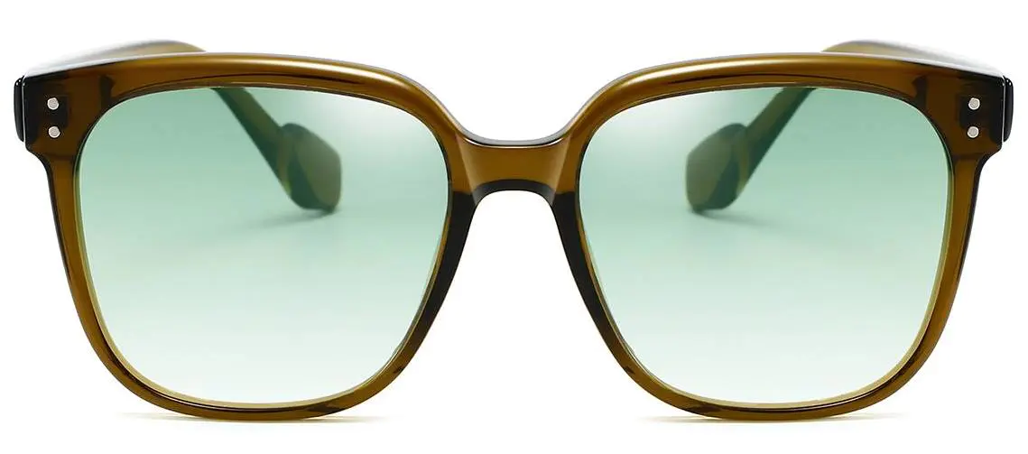 Krue: Square Olive/Gradual-Green Sunglasses