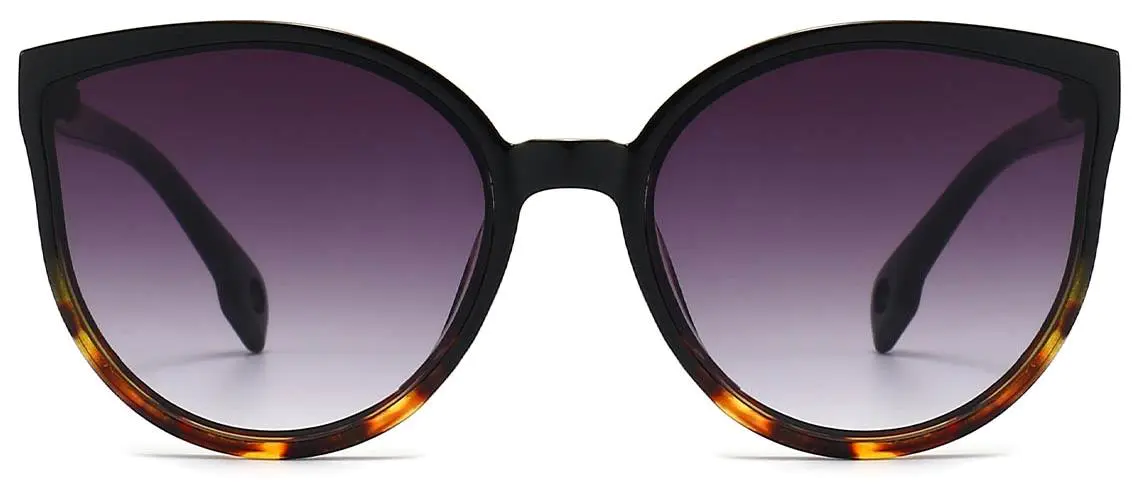 Rae: Cat-eye Black-Tortoiseshell/Gradual-Grey Sunglasses
