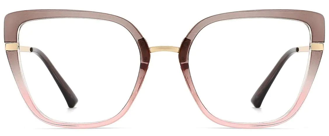 Leire: Cat-eye Grey/Pink Glasses