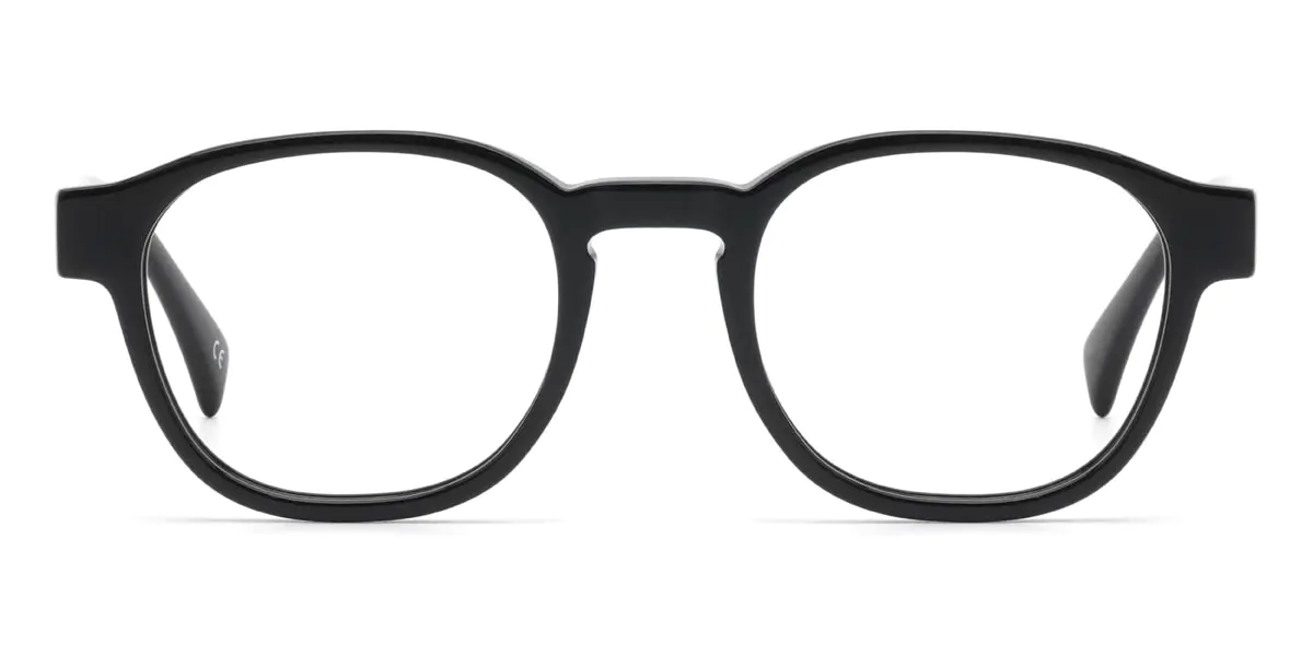 Oval Black Glasses for Women and Men