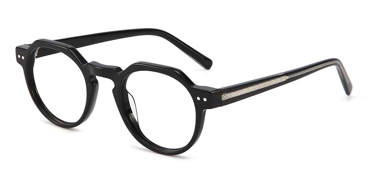 Oval Black Glasses for Men and Women