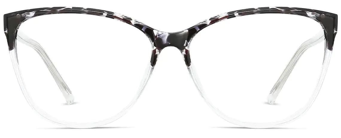 Oren: Cat-eye Black/Tortoiseshell-Clear Glasses
