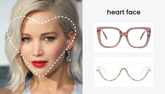 glasses for heart face