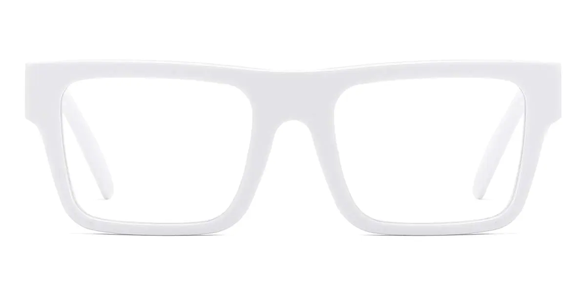 Rectangle White Glasses for Men and Women