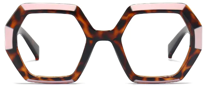 Siobhan: Square Pink/Tortoiseshell Eyeglasses For Women