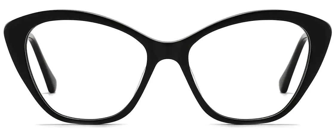 Rulon: Cat Eye Black Glasses