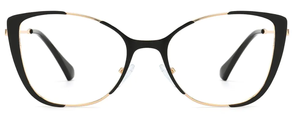 Aiyana: Square Black Eyeglasses