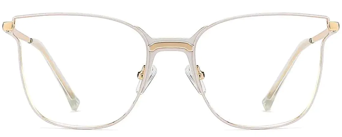 Frode: Square White Glasses