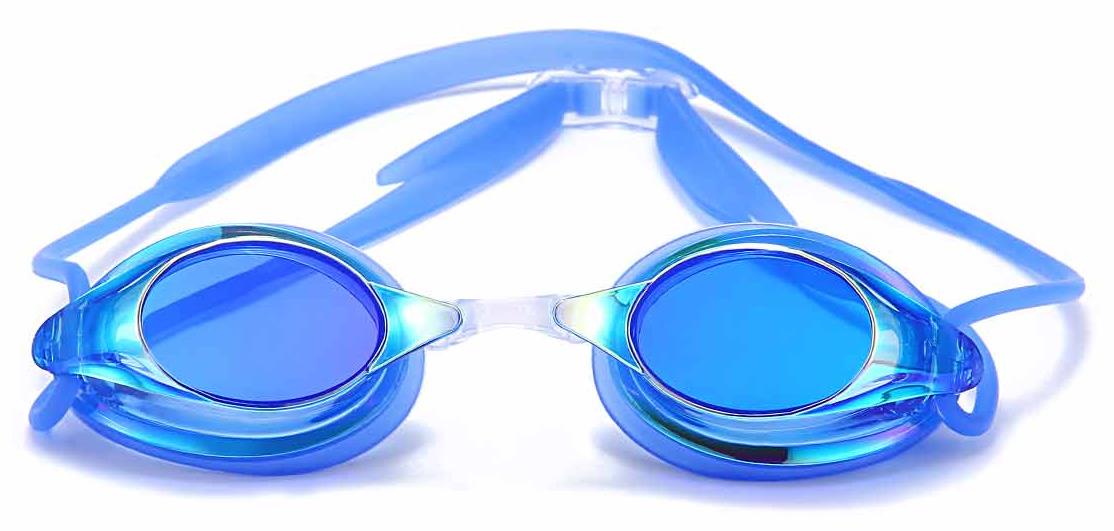 Evie: Oval All-Blue Swim Goggle