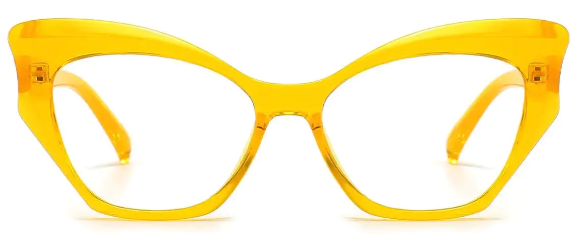 Abigail: Cat-eye Yellow Glasses