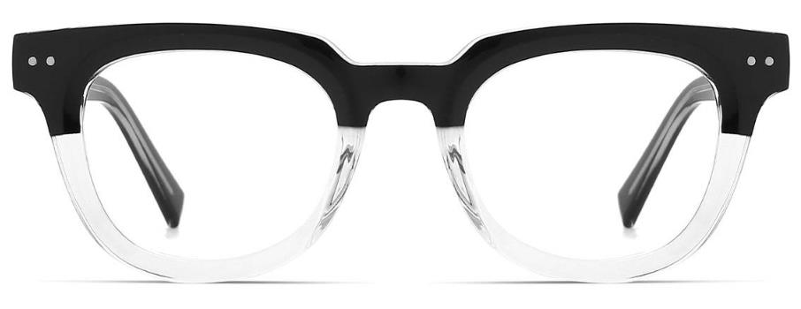 Arlo: Square Black-Transparent Glasses