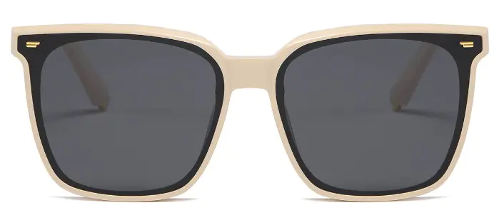 Aldo: Square Milky-White/Grey Sunglasses