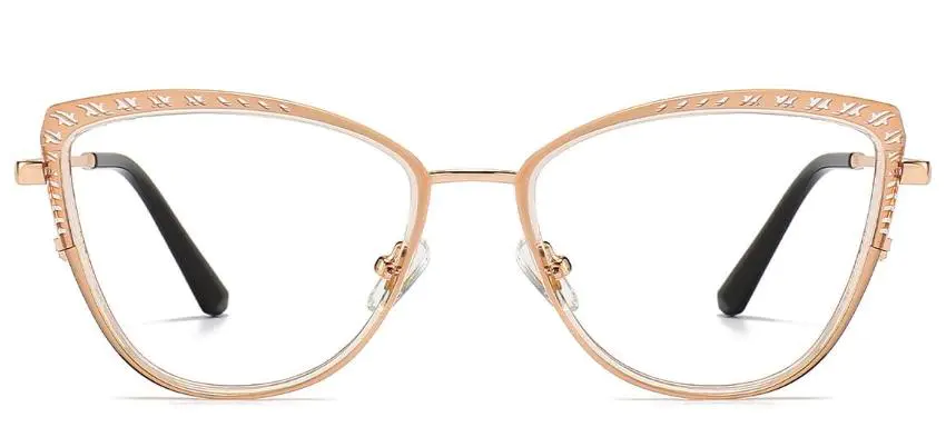 Meya: Cat eye Rose-Gold Glasses