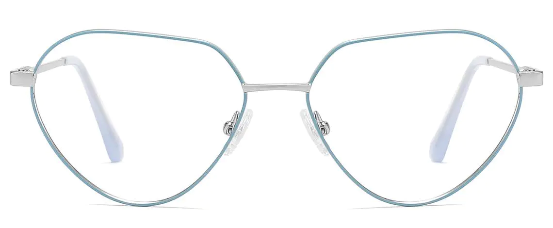 Malee: Oval Light/Blue Glasses