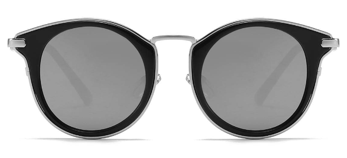 Kohn: Round Silver/Grey Eyeglasses