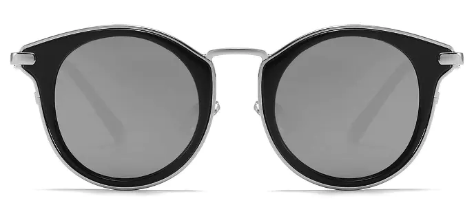 Kohn: Round Silver/Grey Eyeglasses