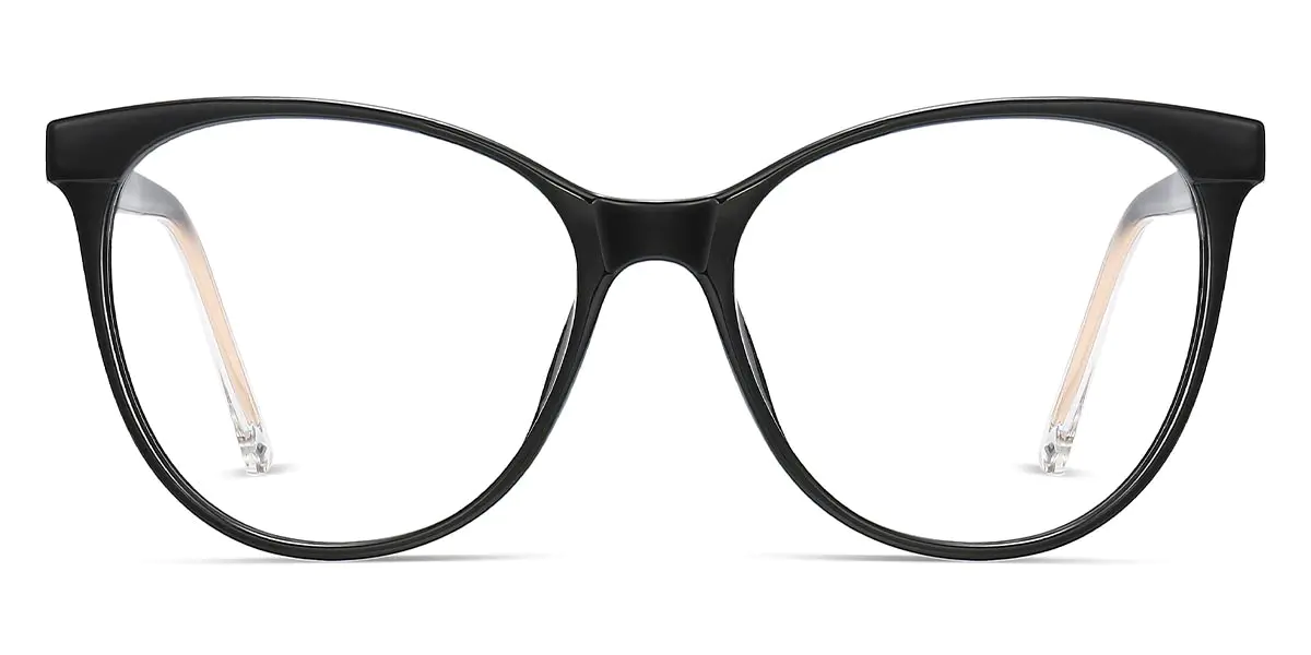 Oval Black Glasses for Women