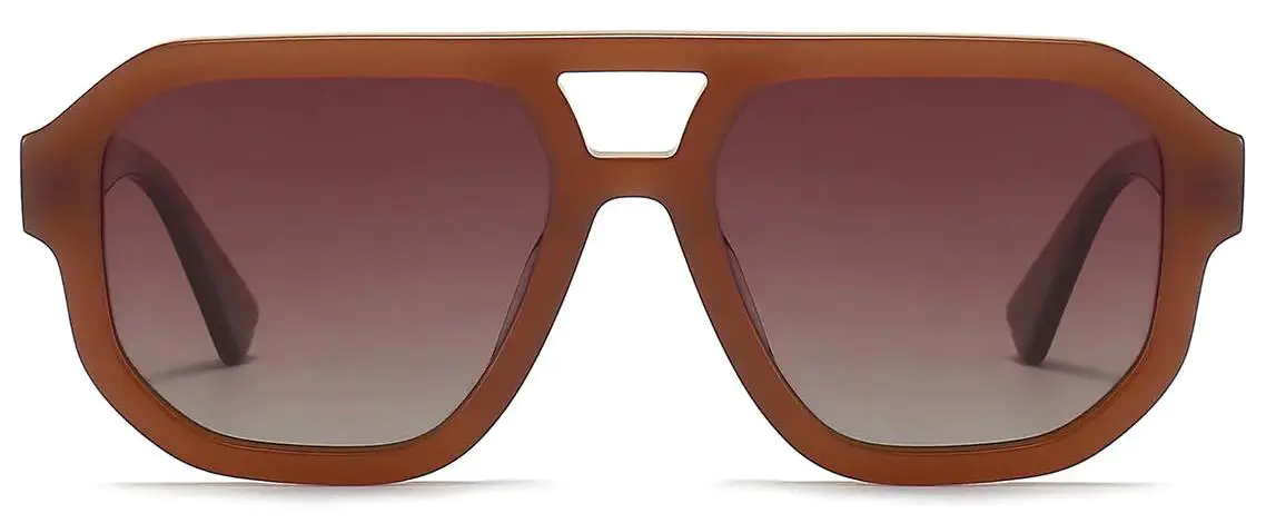 Sosa: Aviator Brown/Gradual-Brown Sunglasses
