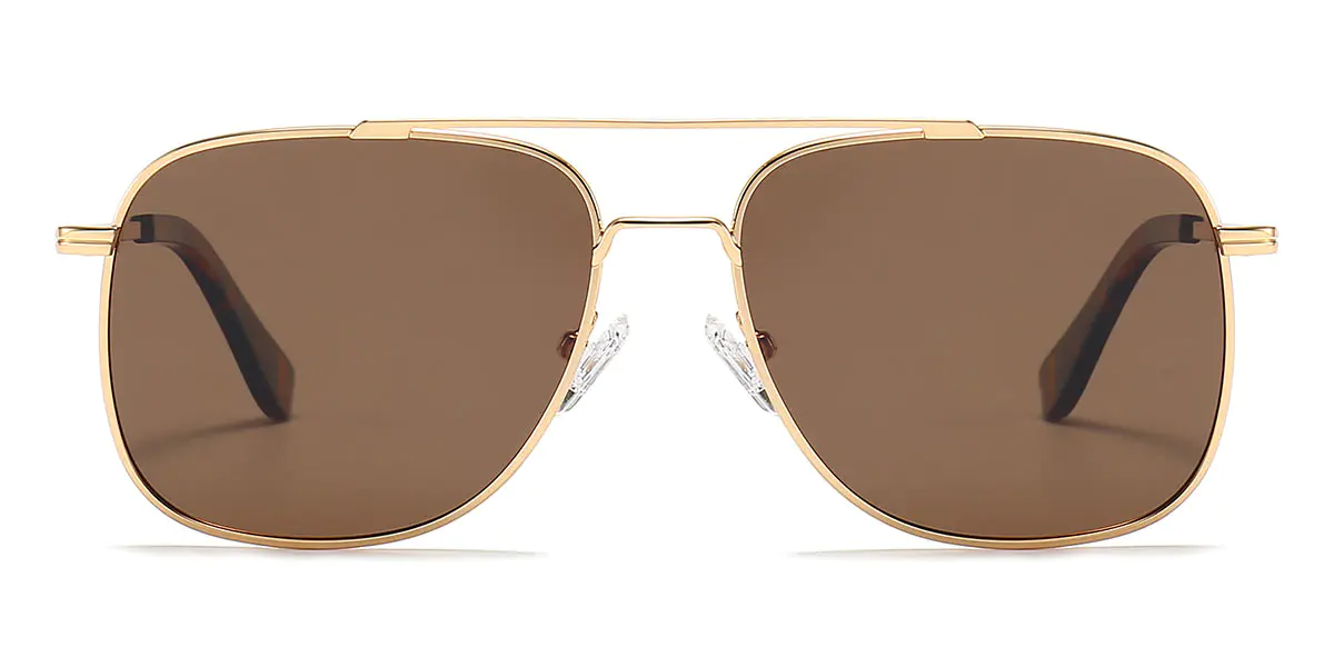 Aviator Brown Sunglasses for Men and Women