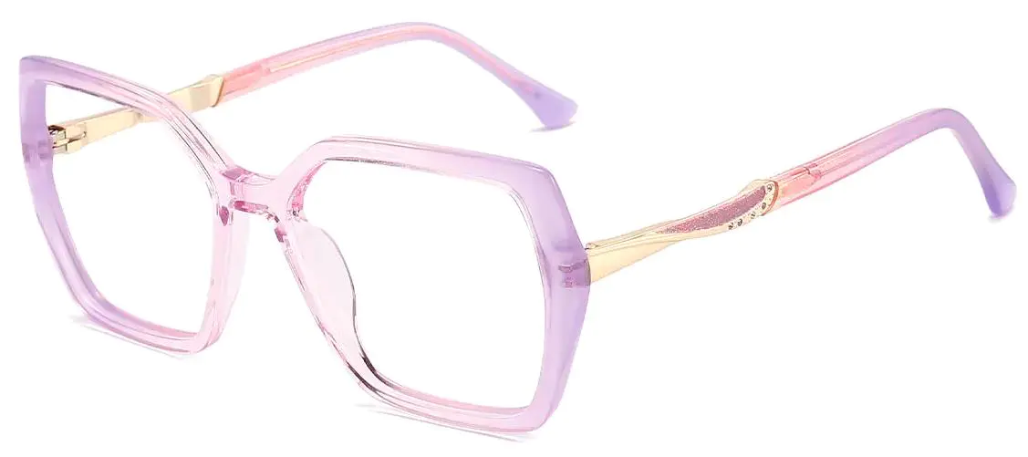Antik: Square Purple-Pink Glasses