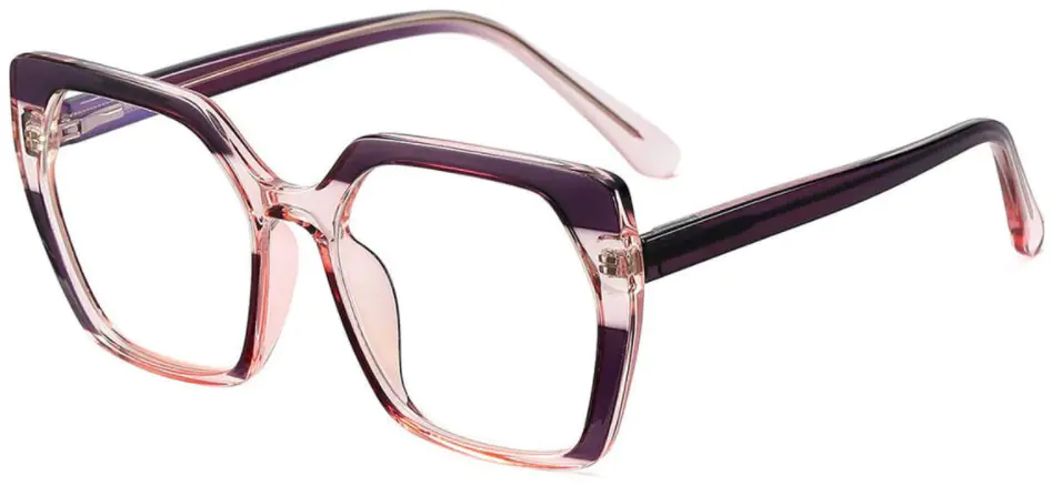 Square Purple Eyeglasses for Women