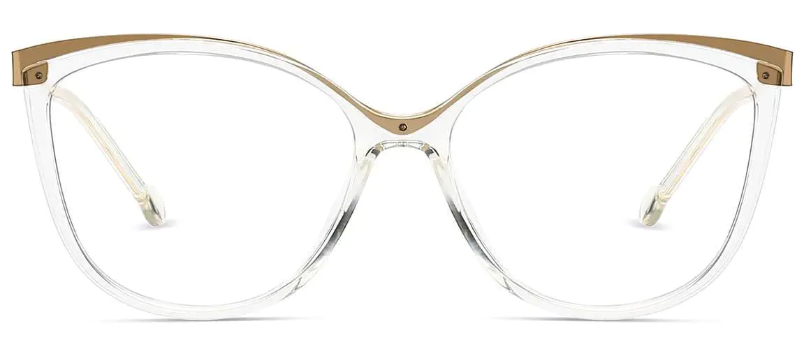 Baltasaru: Cat eye Transparent Glasses