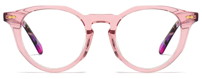 Eowyn: Oval Pink Eyeglasses For Women