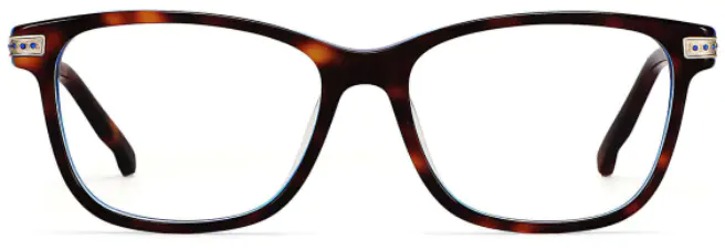 Rectangle Tortoiseshell Eyeglasses for Men & Women